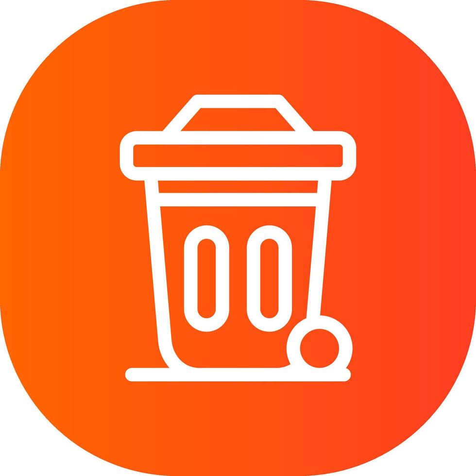 Dustbin Creative Icon Design vector