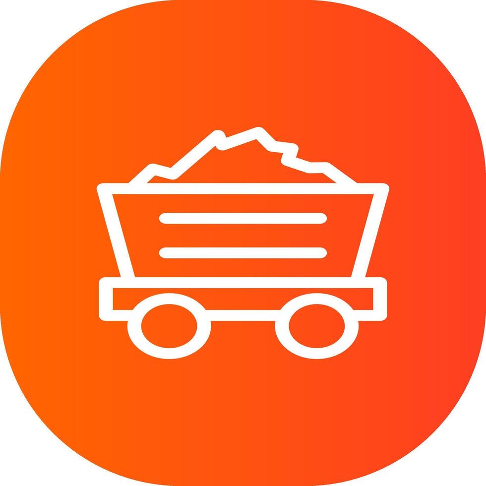 Mine Cart Creative Icon Design vector