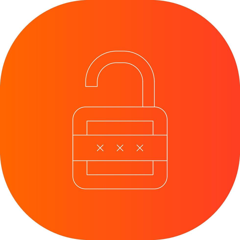 Lock Open Creative Icon Design vector