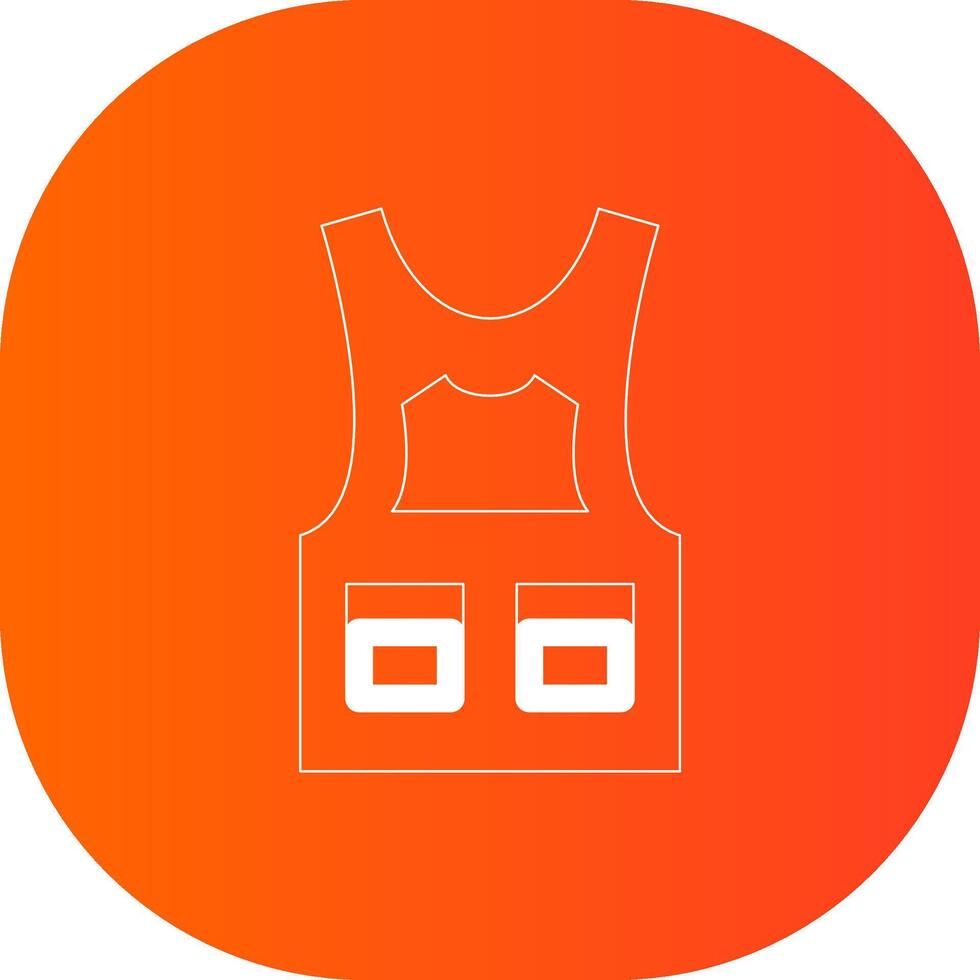 Bulletproof Vest Creative Icon Design vector