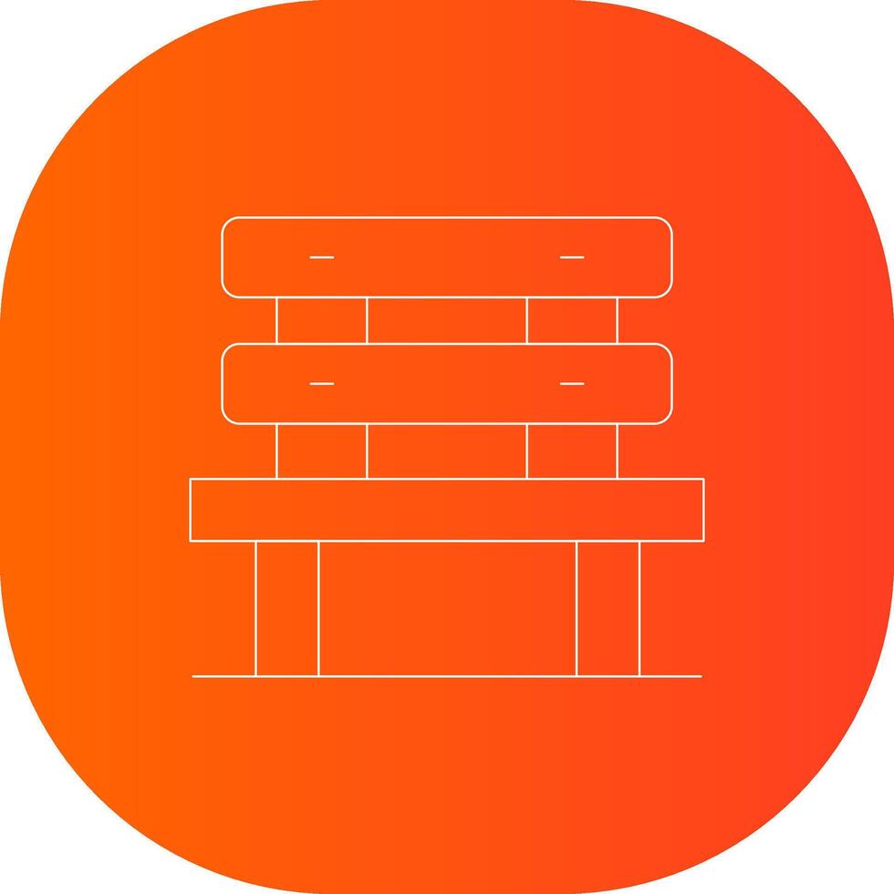 Bench Creative Icon Design vector