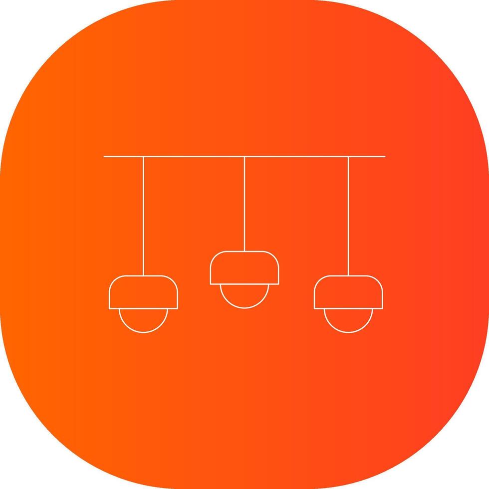 Ceiling Light Creative Icon Design vector