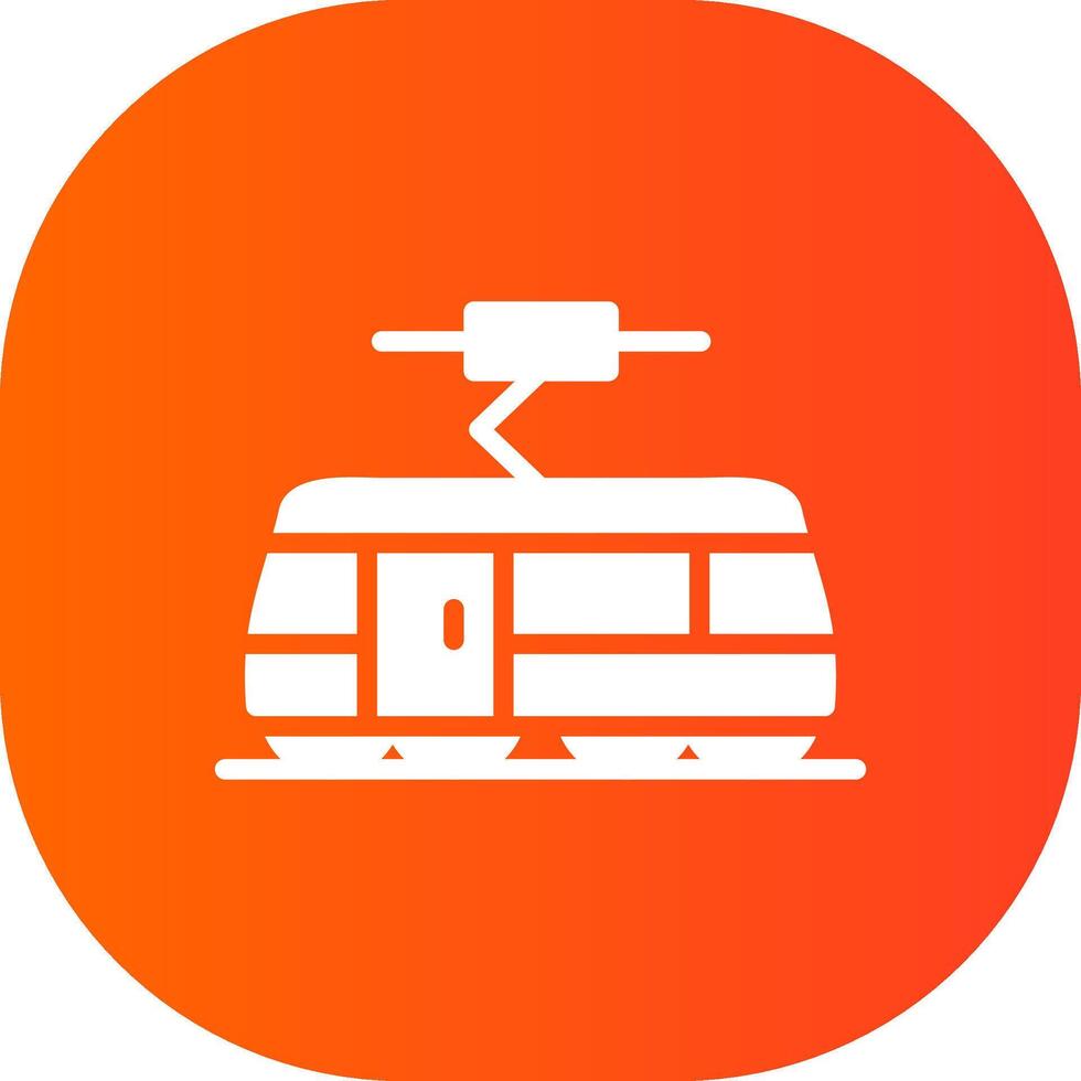 Tram Creative Icon Design vector