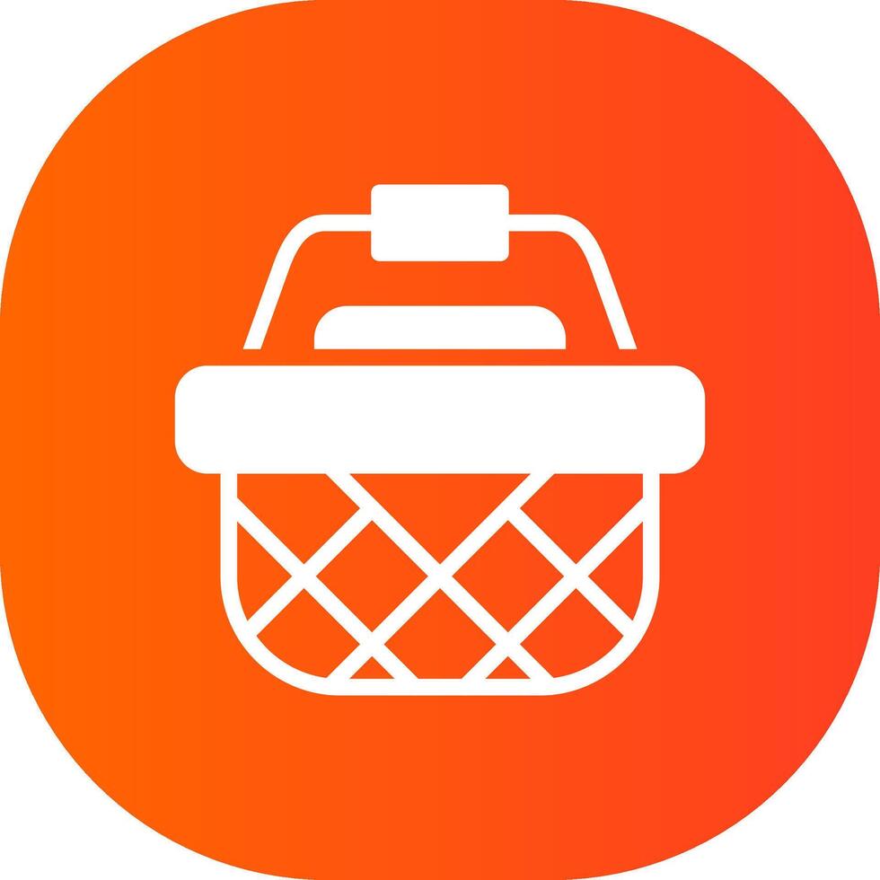 Picnic Basket Creative Icon Design vector