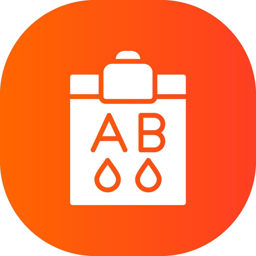 diseño de icono creativo de tipo de sangre ab vector