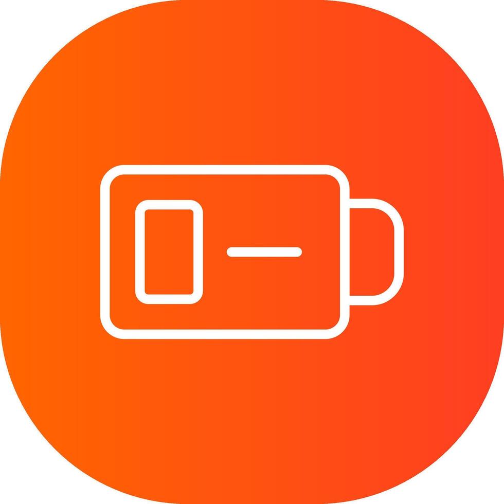 Low Battery Creative Icon Design vector