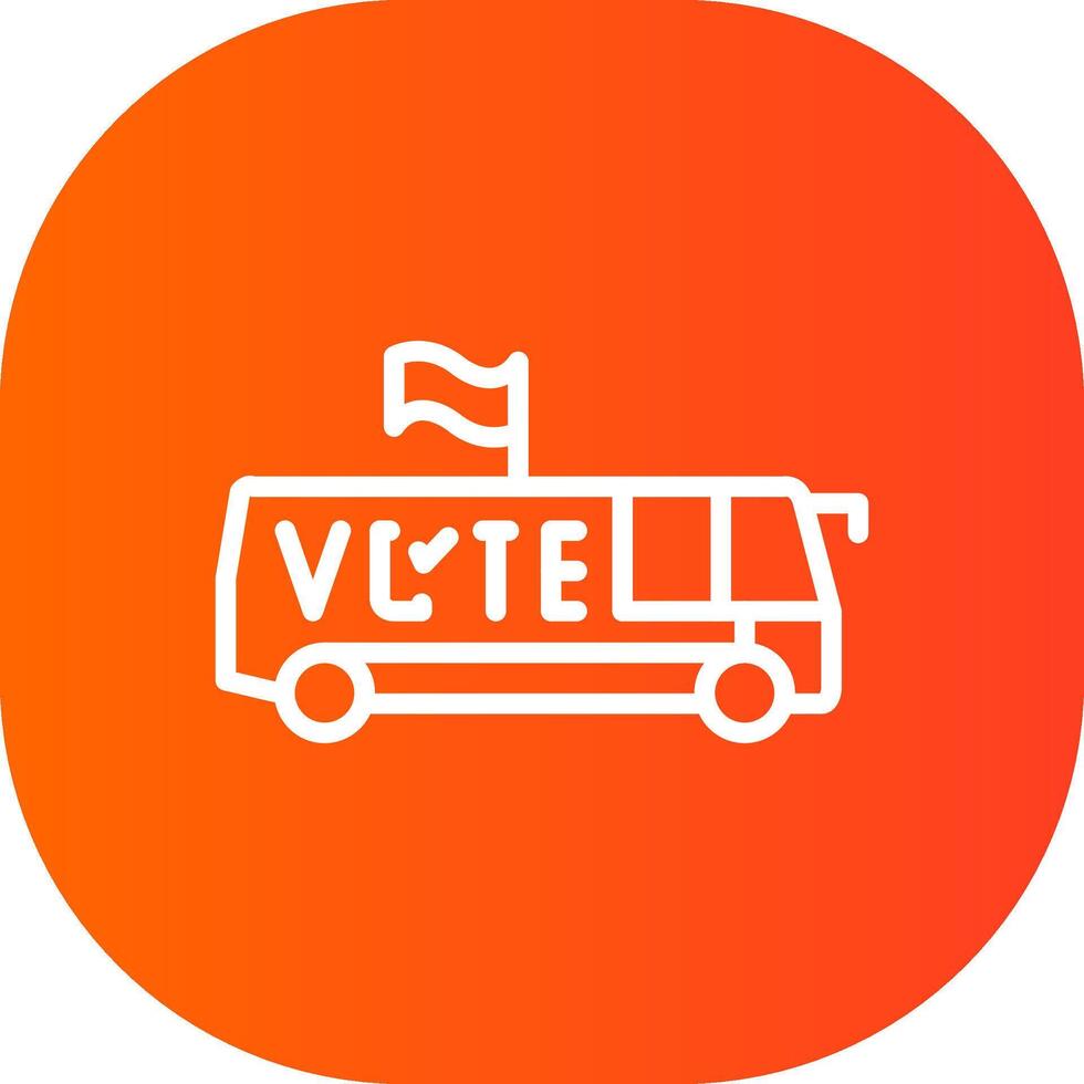 Bus Creative Icon Design vector