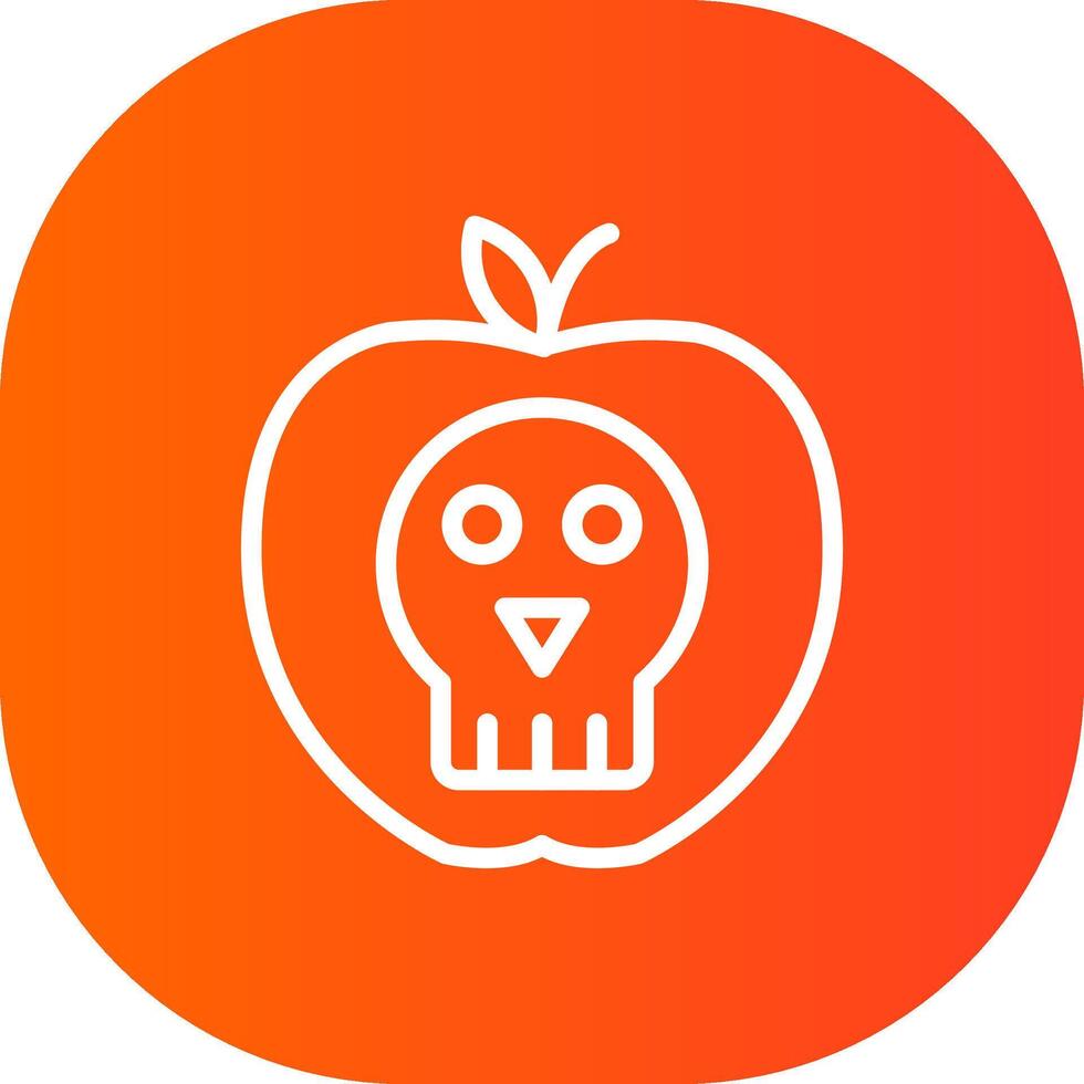 diseño de icono creativo de manzana envenenada vector