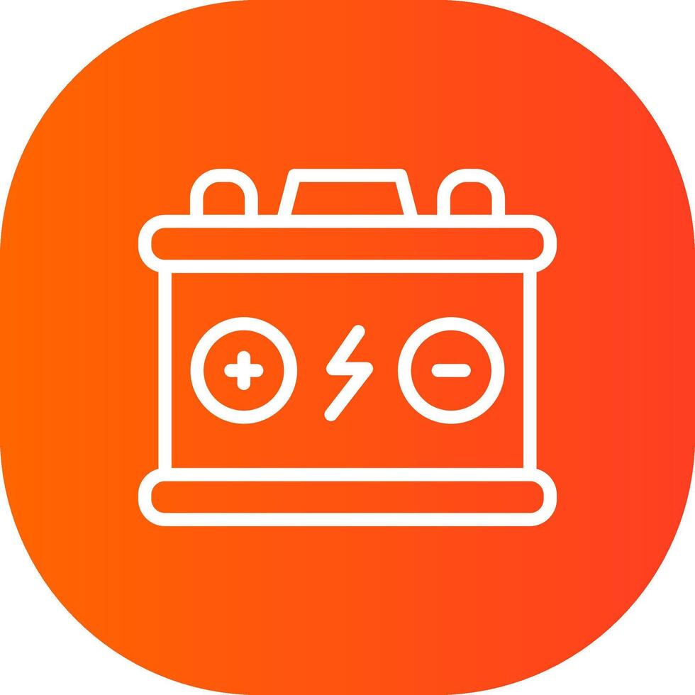 Car Battery Creative Icon Design vector