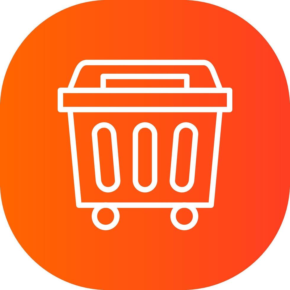 Trash Bin Creative Icon Design vector