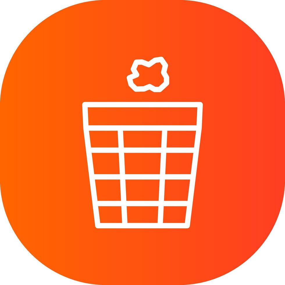 Trash Bin Creative Icon Design vector