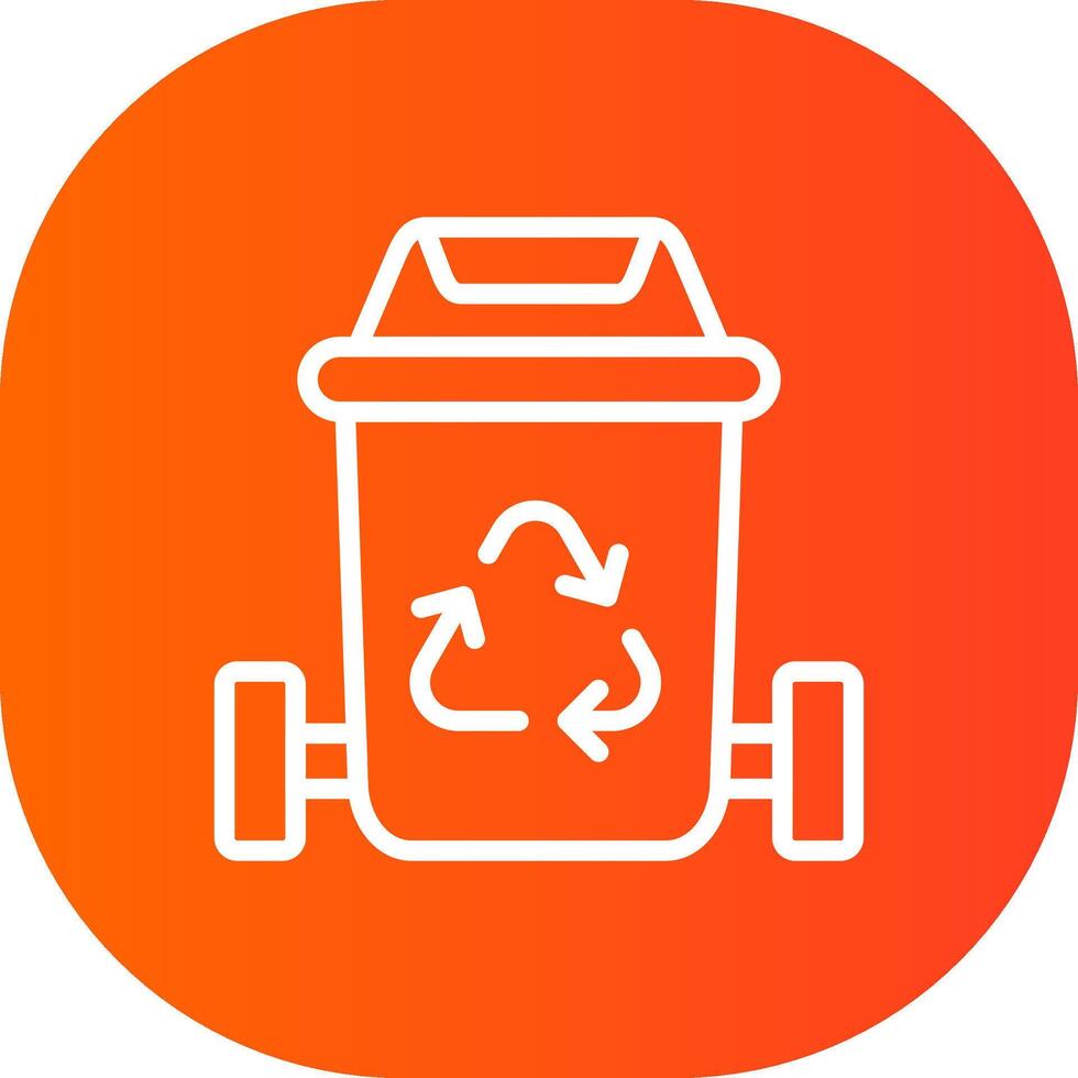 Trash Bin Creative Icon Design vector