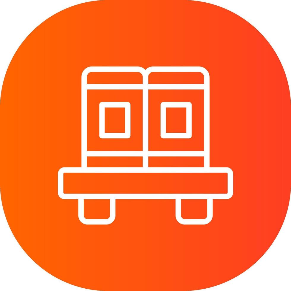 Book Shelf Creative Icon Design vector