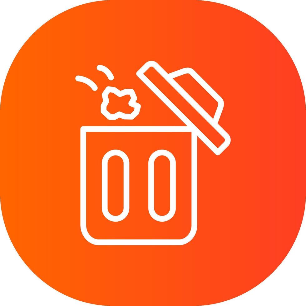 Throwing Trash Creative Icon Design vector