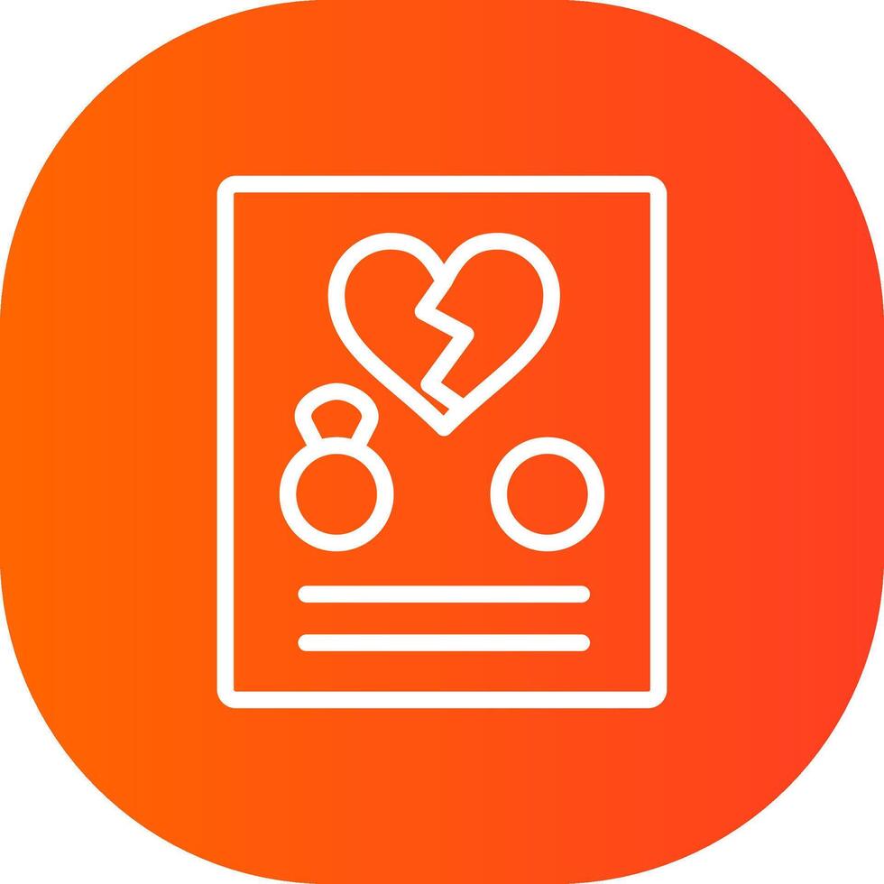 Divorce Creative Icon Design vector