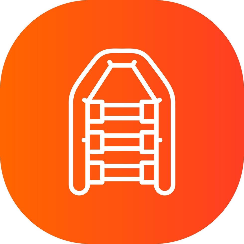 Inflatable Boat Creative Icon Design vector