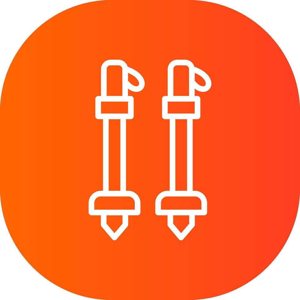 Ski Poles Creative Icon Design vector