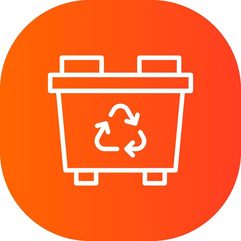 Recycling Bin Creative Icon Design vector