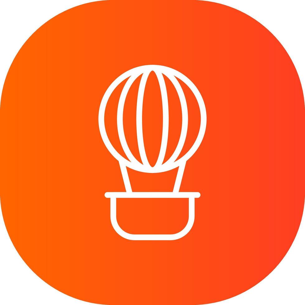 Hot Air Balloon Creative Icon Design vector