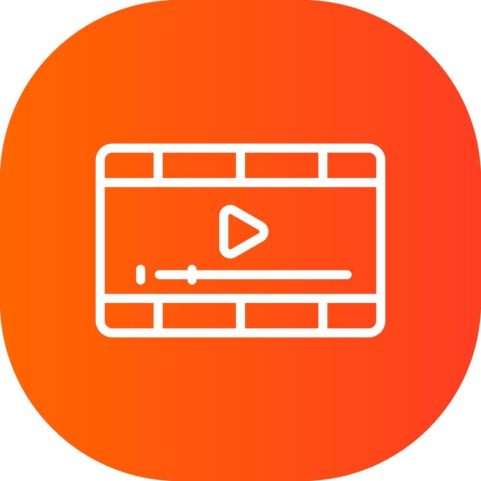 Video Player Creative Icon Design vector
