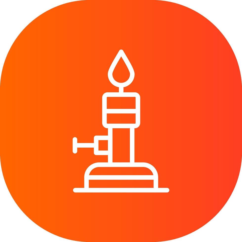 Bunsen Burner Creative Icon Design vector