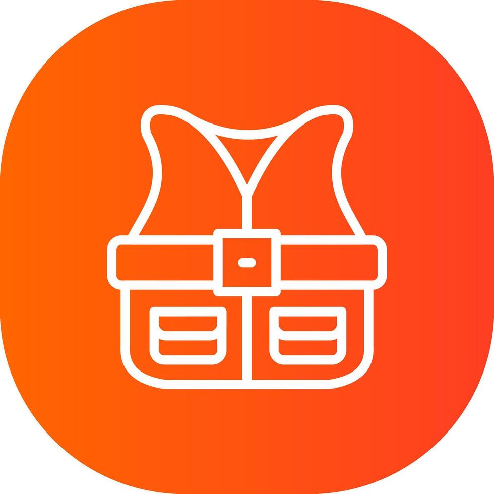 Fishing Vest Creative Icon Design vector