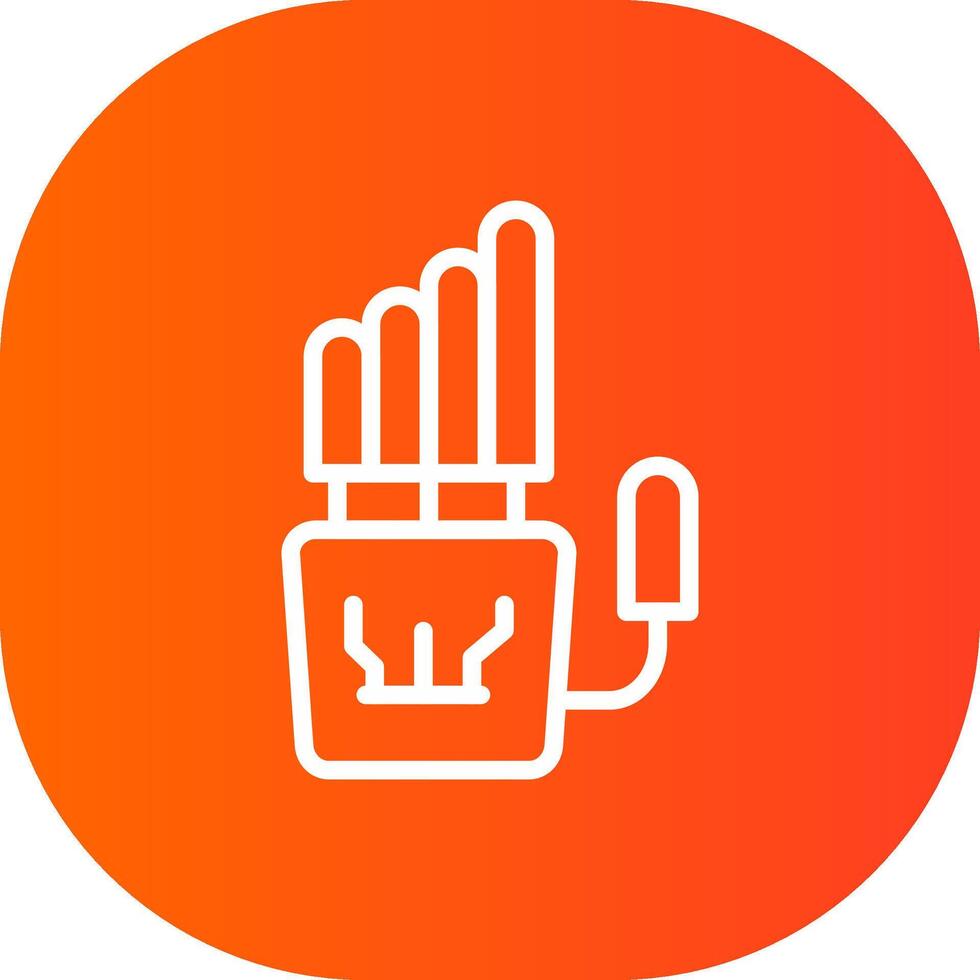 Robot Hand Creative Icon Design vector