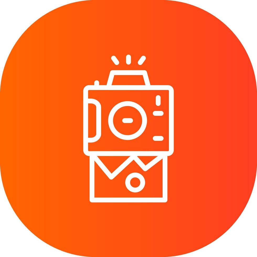 Instant Camera Creative Icon Design vector