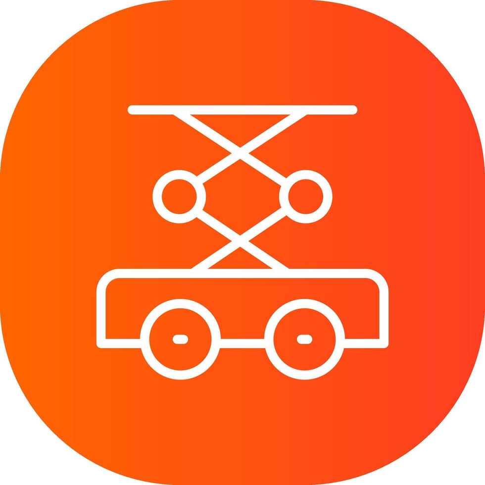 Scissor Lift Creative Icon Design vector