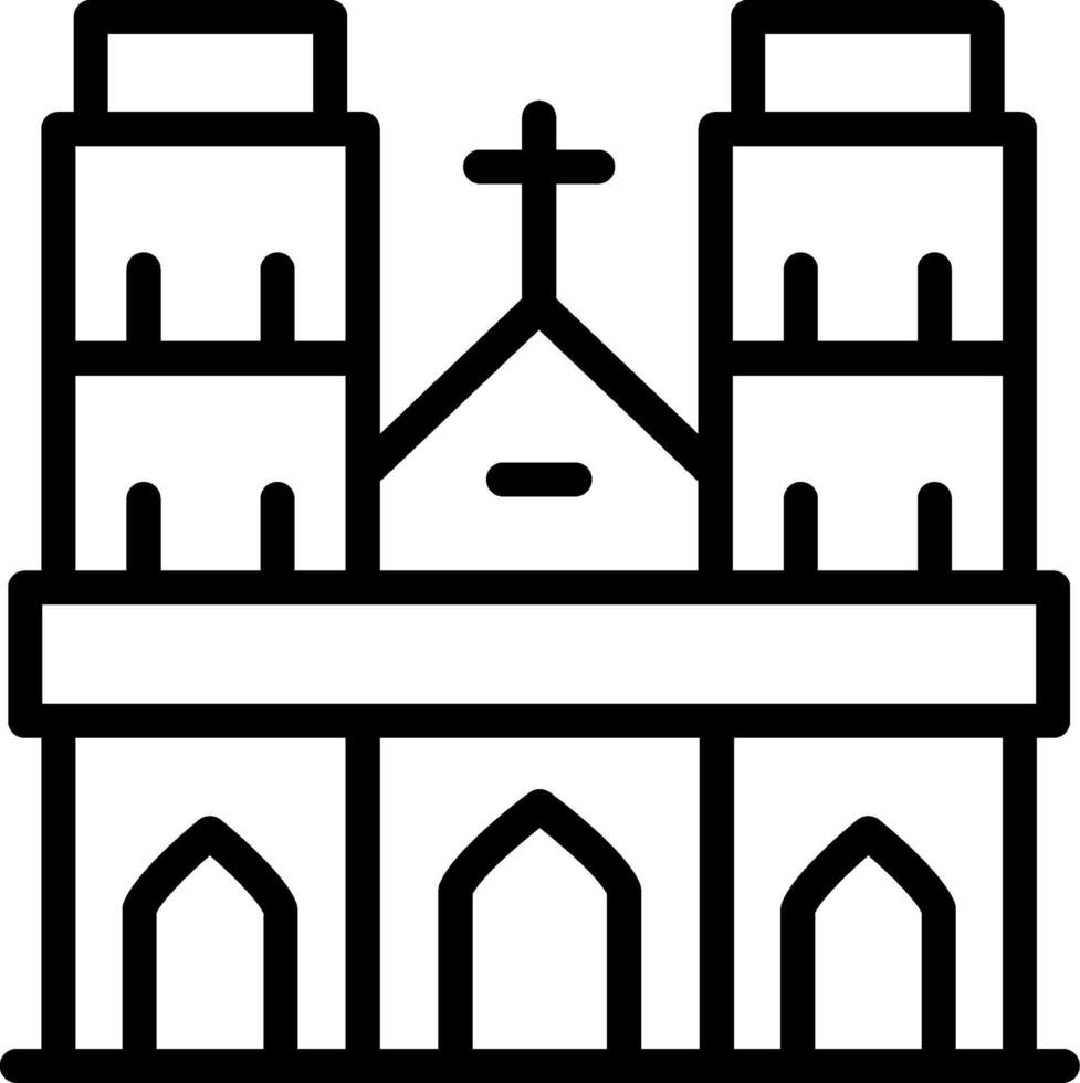 diseño de icono creativo de notre dame vector