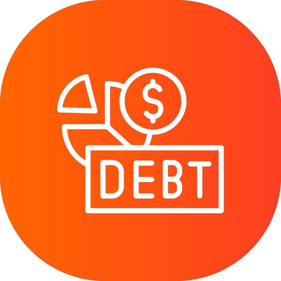 Debt Creative Icon Design vector