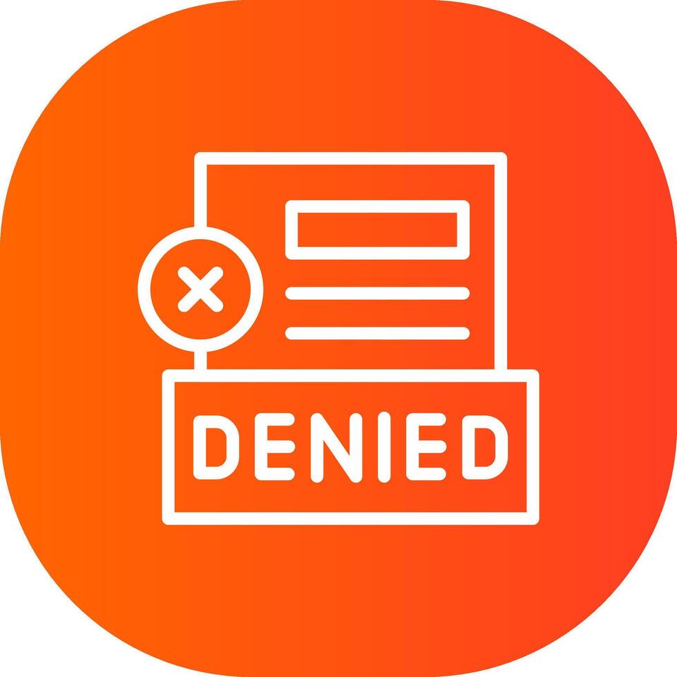 Denied Creative Icon Design vector