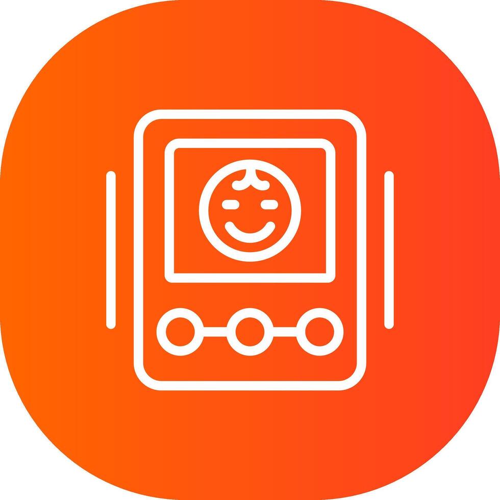 Baby Monitor Creative Icon Design vector