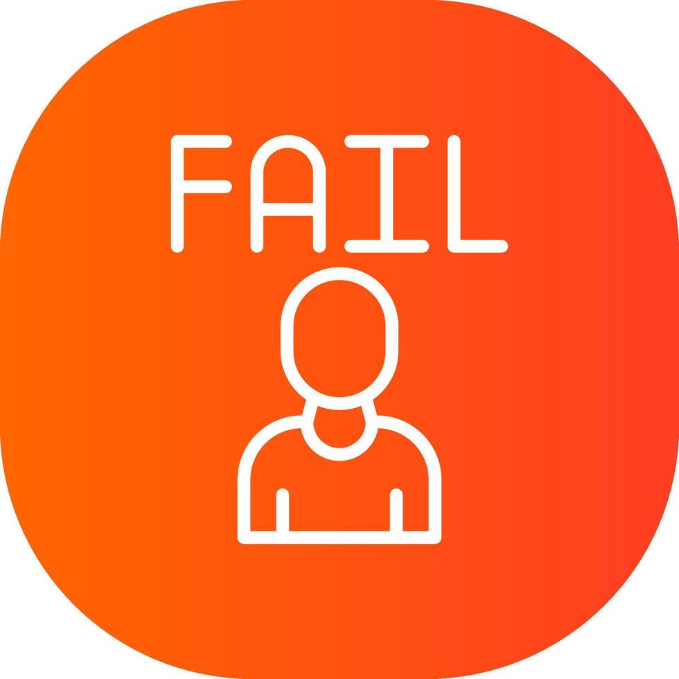 Fail Creative Icon Design vector