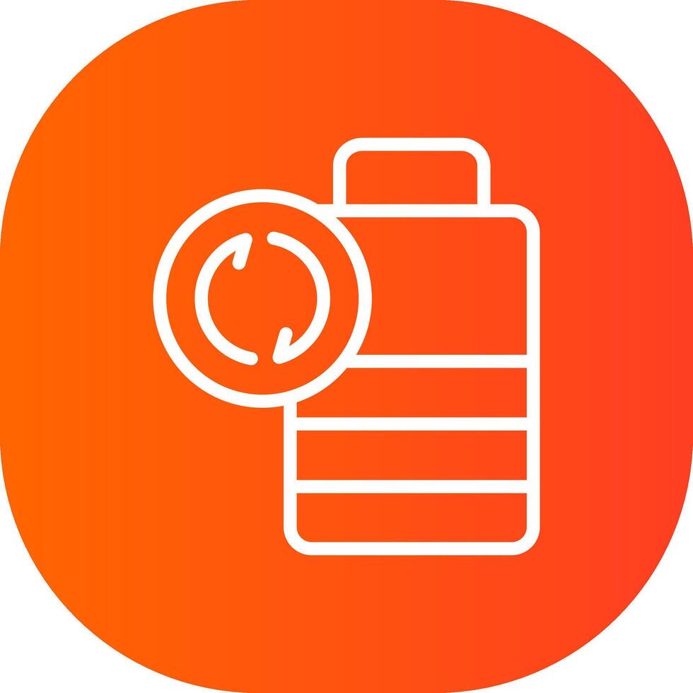 Battery Recyclings Creative Icon Design vector