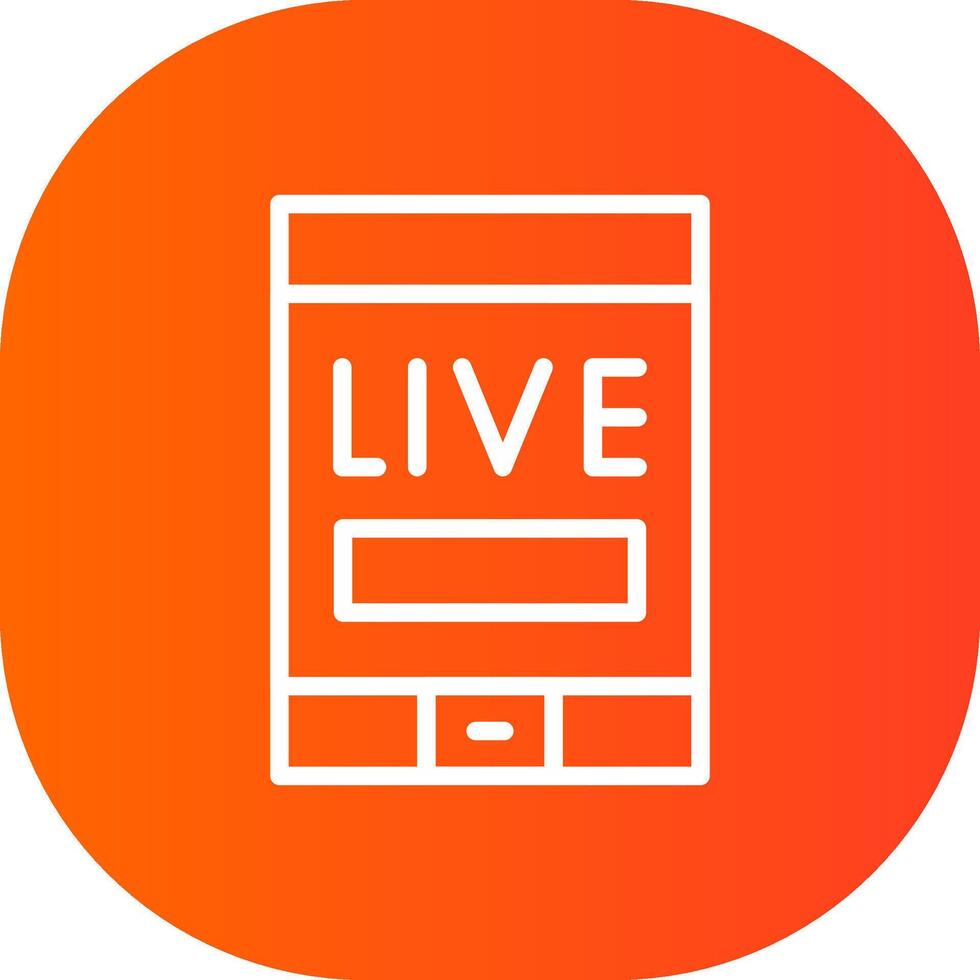 Live Stream Creative Icon Design vector