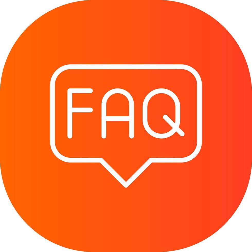 FAQ Creative Icon Design vector