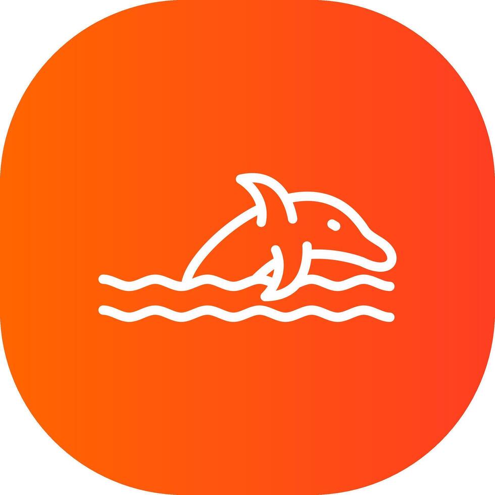 Dolphin Creative Icon Design vector