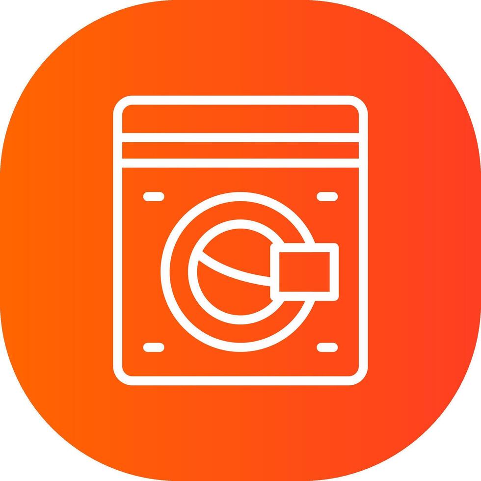 Washing Machine Creative Icon Design vector