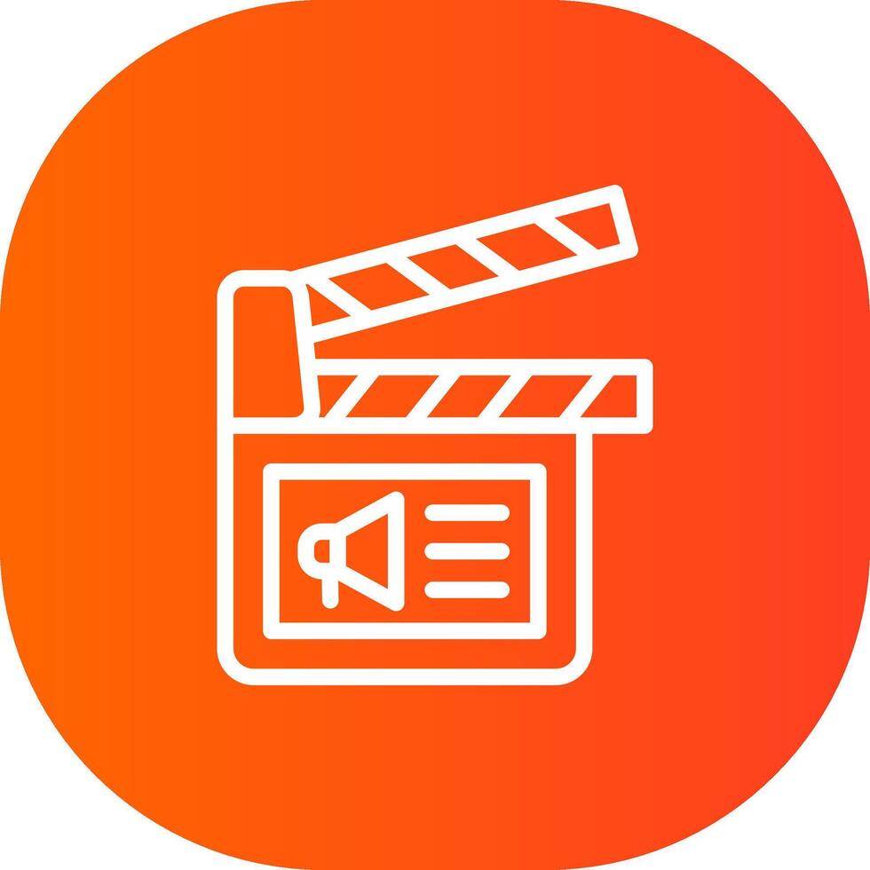 Cinema Ad Creative Icon Design vector