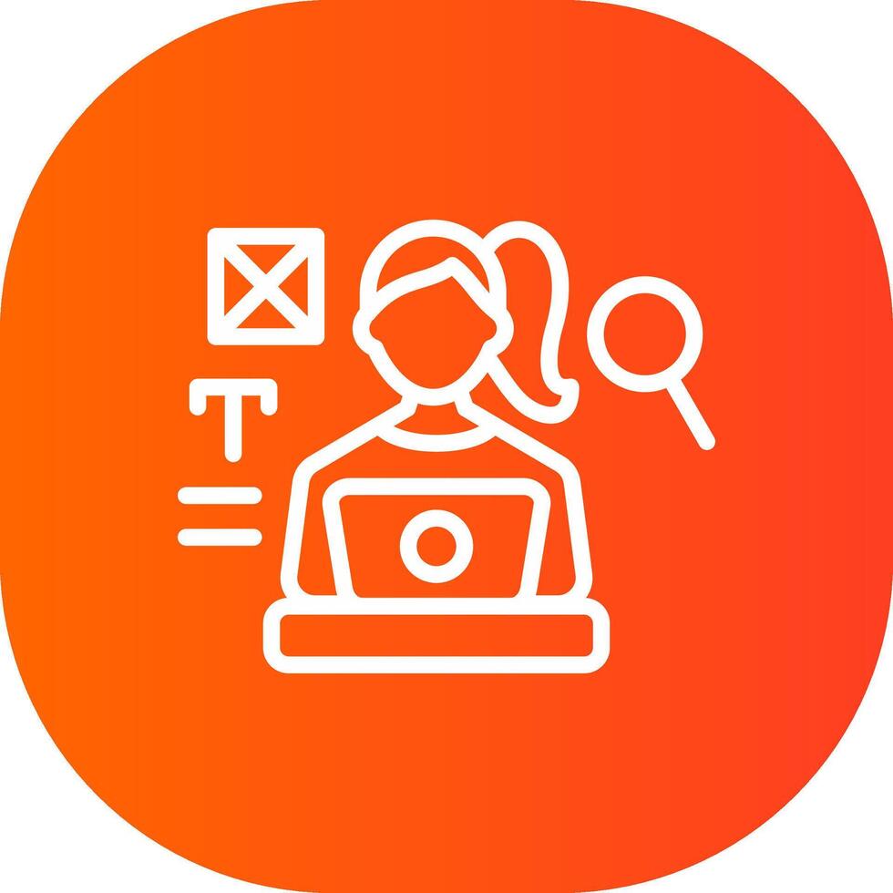 Blogger Creative Icon Design vector