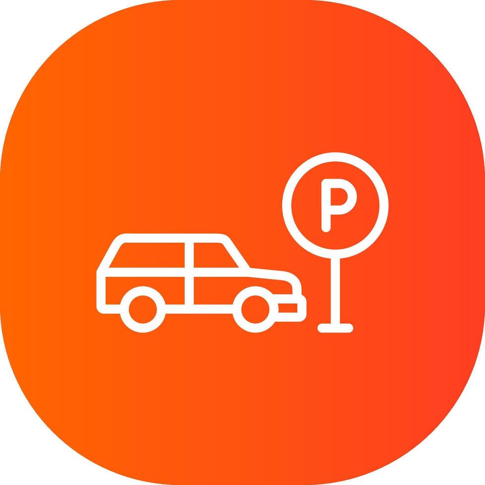 Taxi Parking Creative Icon Design vector