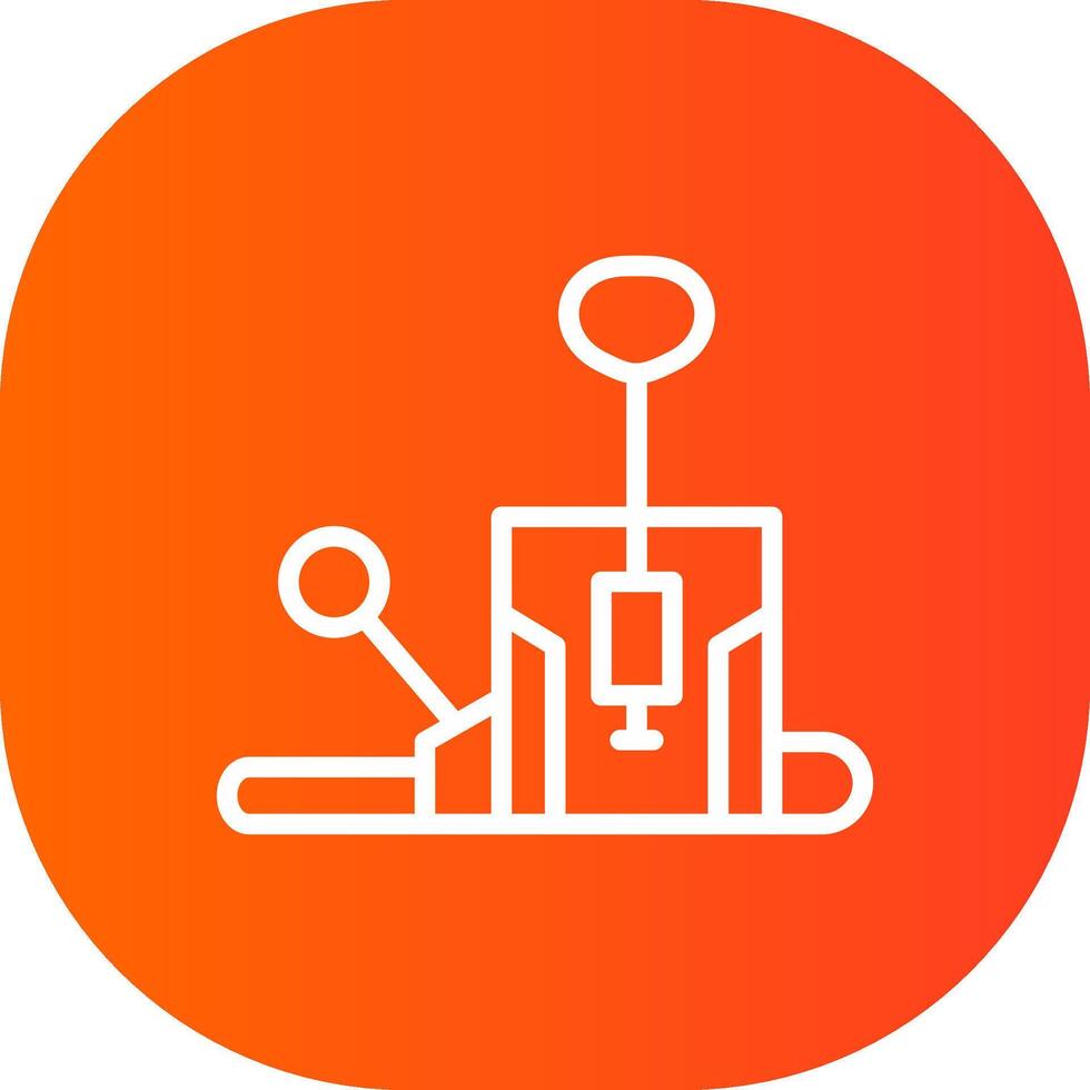 Pilates Chair Creative Icon Design vector