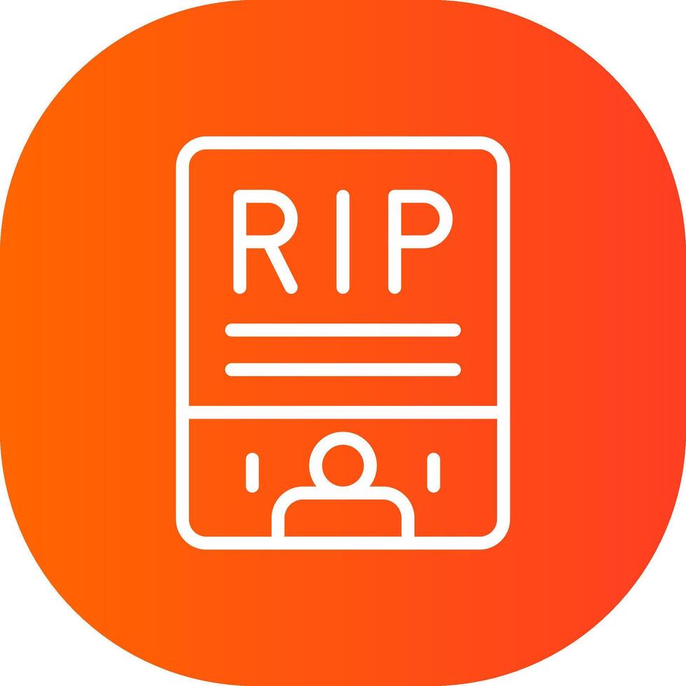 obituario creativo icono diseño vector