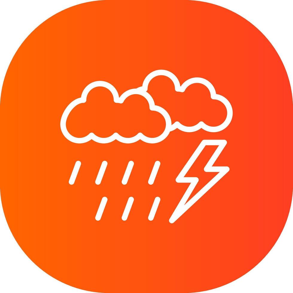 Thunderstorm Creative Icon Design vector