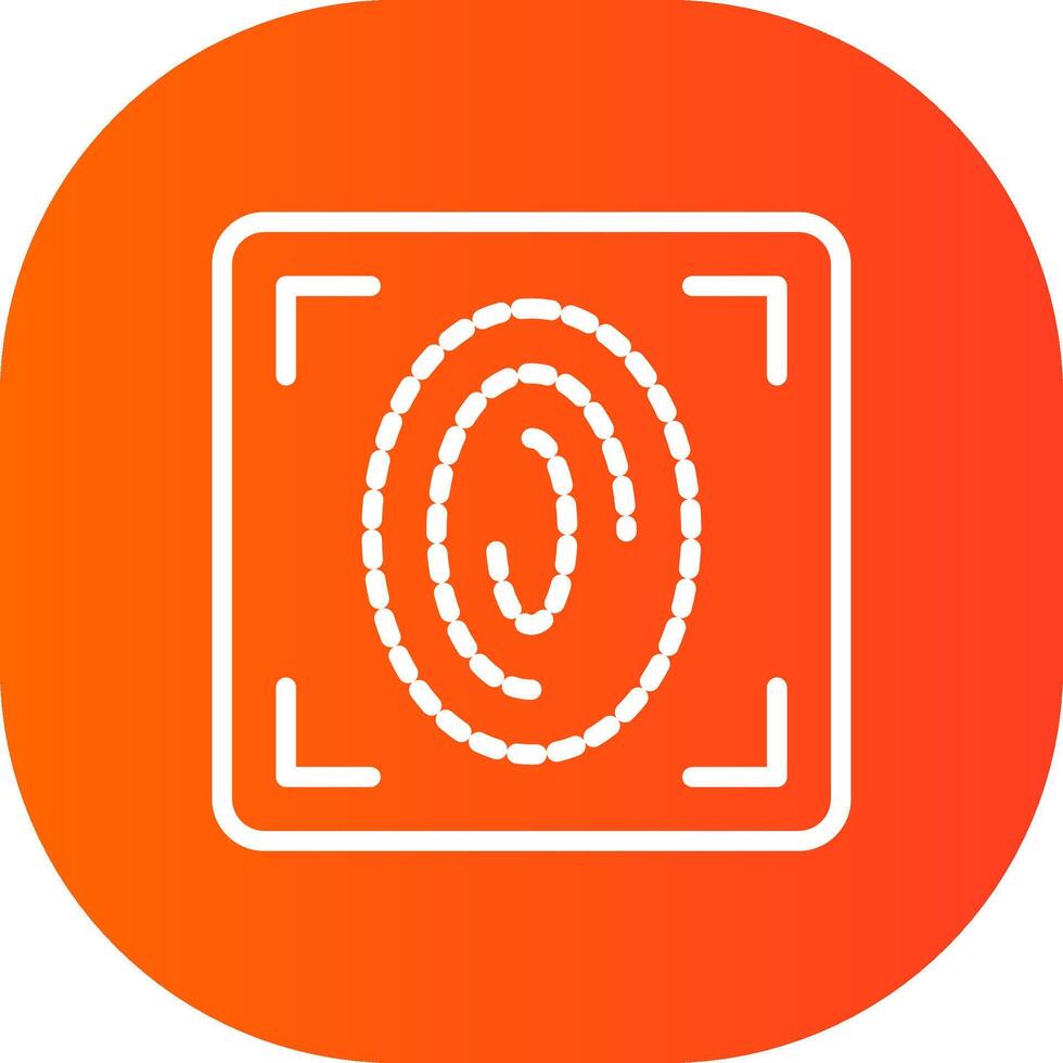 Fingerprint Scan Creative Icon Design vector