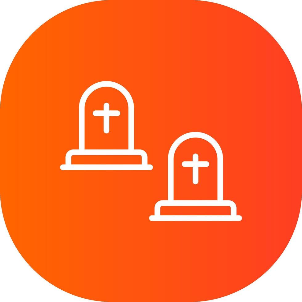 Cemetery Creative Icon Design vector