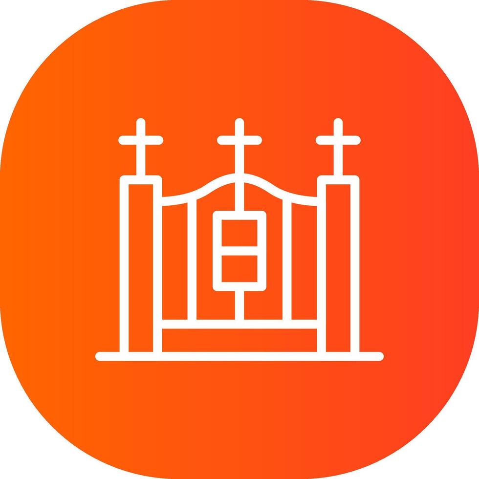 Cemetery Gate Creative Icon Design vector