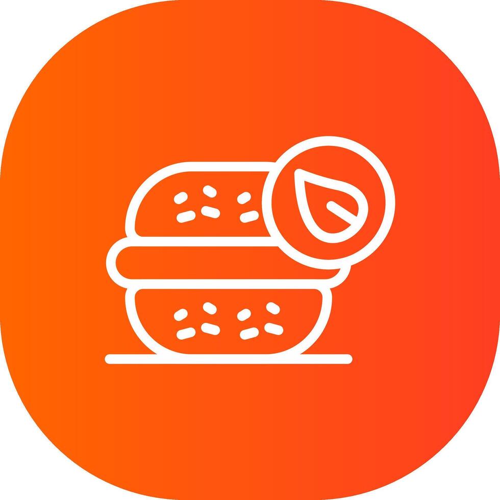 Vegan Burger Creative Icon Design vector