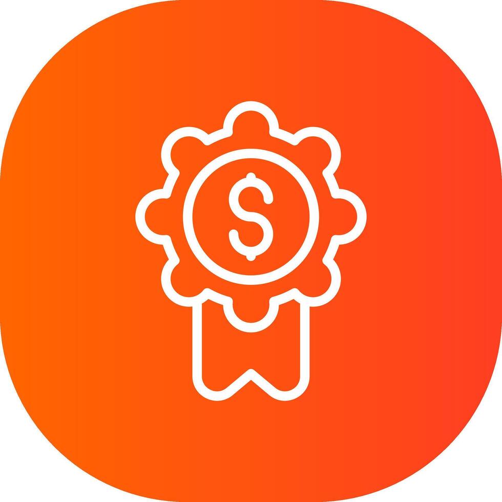 Badge-Dollar Creative Icon Design vector